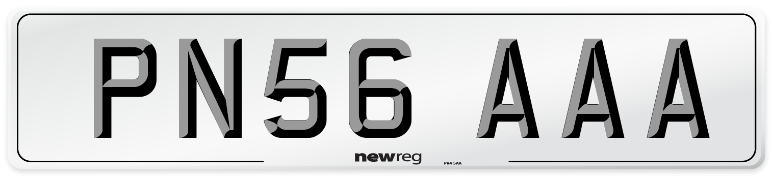 PN56 AAA Number Plate from New Reg